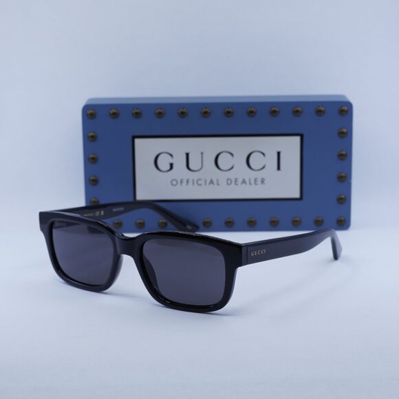 Gucci GG1583S 001 Square Sunglasses - Black\Grey - Picture 1 of 11